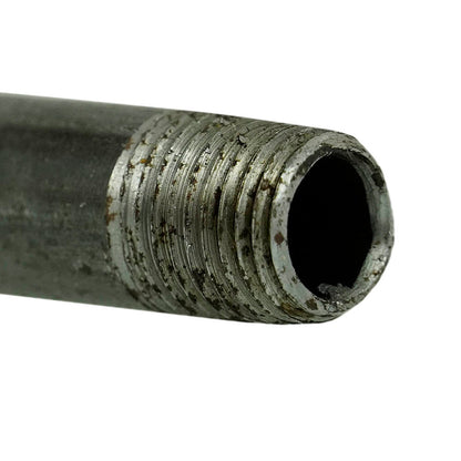  6-Inch Long 1/4-Inch Male NPT Steel Nipple Pipe All Black Durable Design 57030(1 4 Steel Nipple 6 Long Npt Pipe 57030)