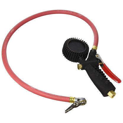  Milton 573D Digital Tire Inflator Gauge With Clip On Ball Foot Air Chuck 255 PSI(Digital Pistol Grip Inflator Gauge With Single Head Chuck 3 Ft Hose Whip Milton 573d)