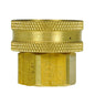  1/2" To 3/4" Female Garden Hose X Female NPTF Swivel Hex Head Adapter 75 PSI Max(1 2 To 3 4 Feamle Hose Adapter 756sjf)