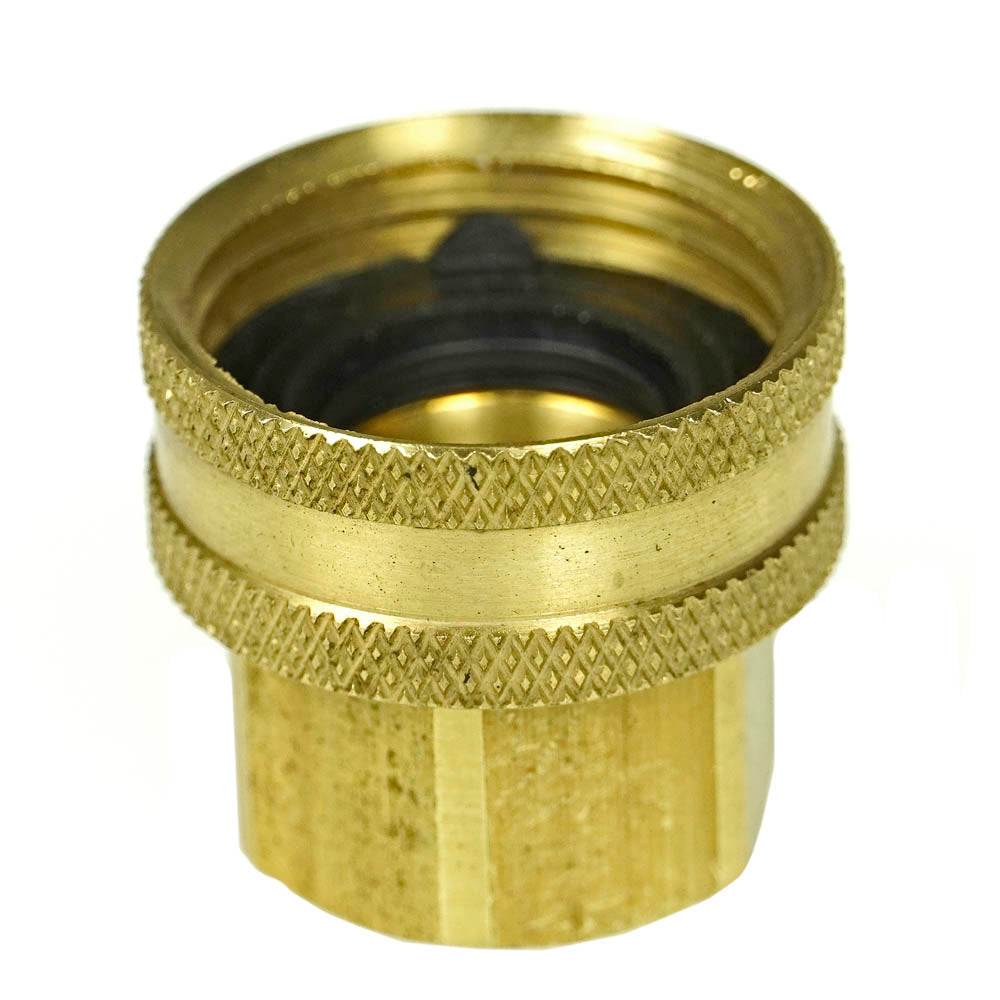  1/2" To 3/4" Female Garden Hose X Female NPTF Swivel Hex Head Adapter 75 PSI Max(1 2 To 3 4 Feamle Hose Adapter 756sjf)