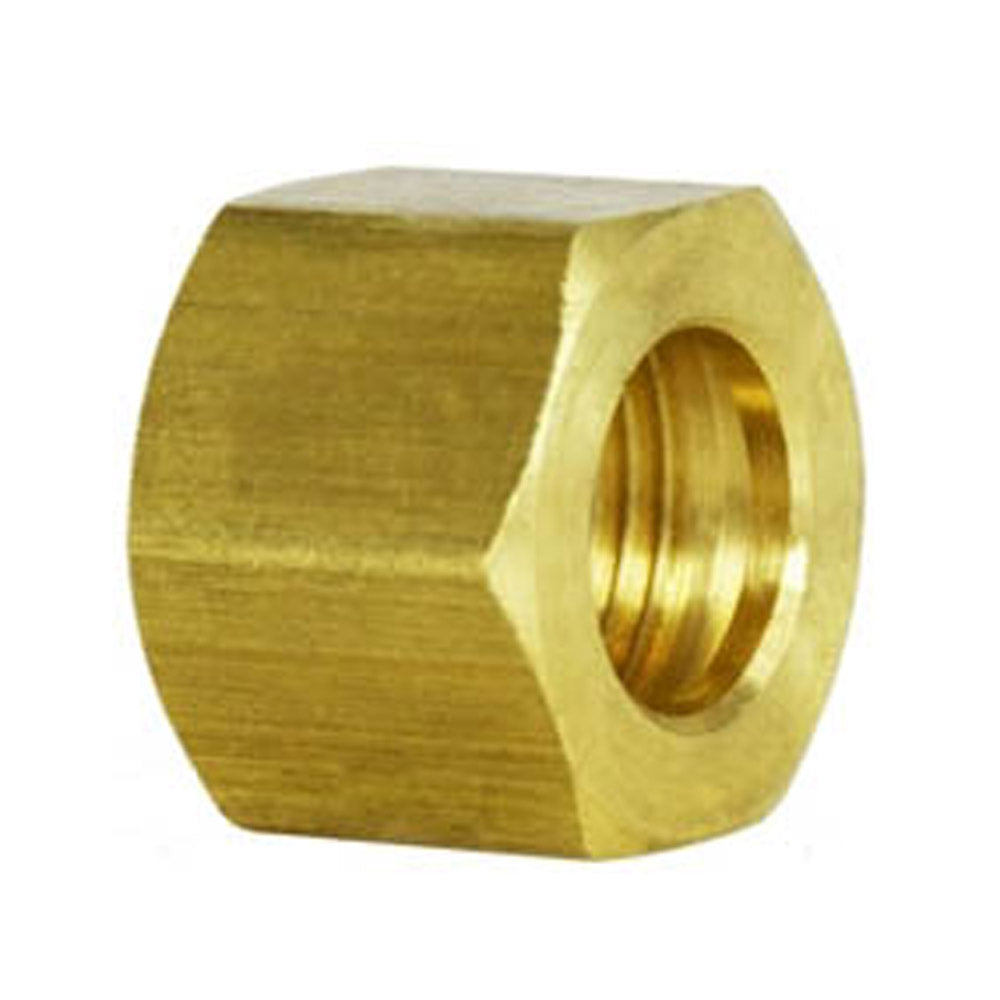  3/4" Compression Nut Hex Shape 1"-18 Thread Size Solid Brass Compression Fitting(Brass 3 4 Compression Nut 61 J 61j)