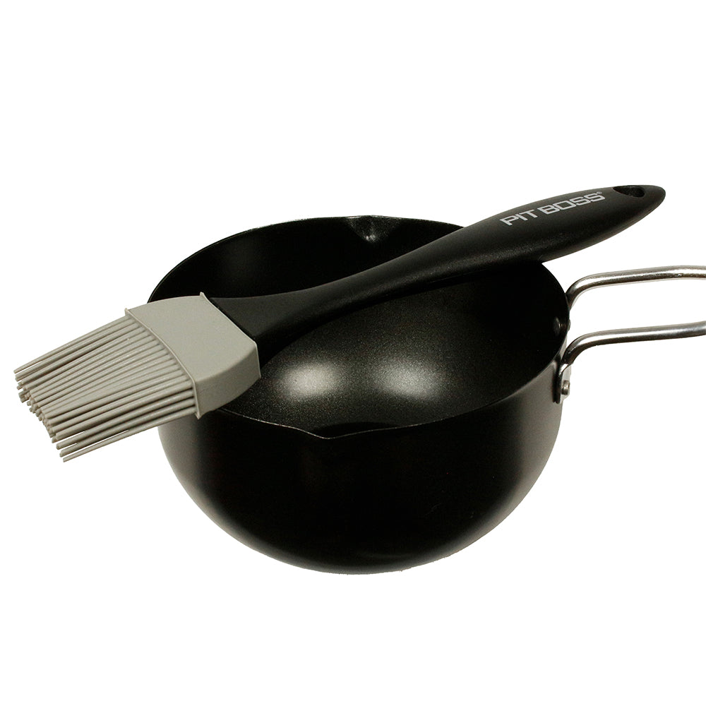  Pit Boss Non-Stick Finish Bar-B-Que Cooking Sauce Pot & Basting Brush Set 67267(Pit Boss Non Stick Sauce Pot Basting Brush Set 67267)