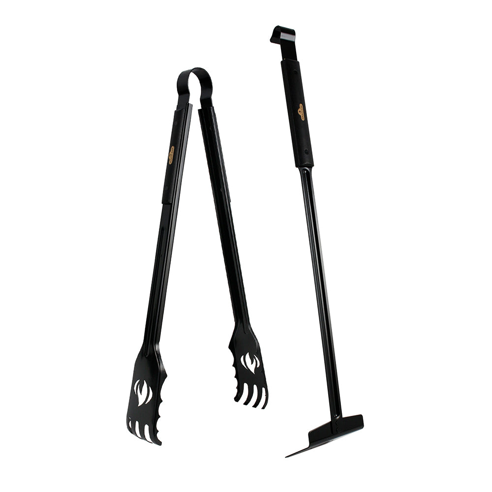  Napoleon Charcoal Rake & Tongs For Hot Charcoal W/ Grid Flipper & Wood Handles(Charcoal Rake Tongs)