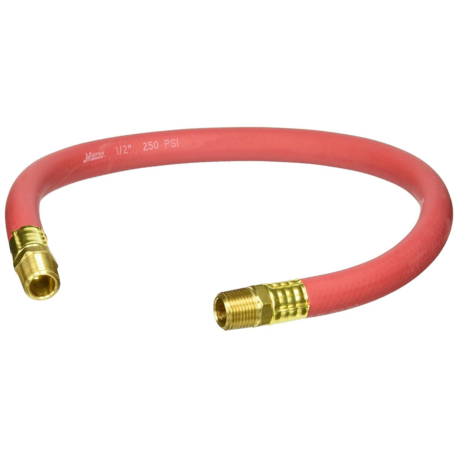  1/2" ID X 2 Ft Rubber Hose Whip Snubber 200 PSI Milton 681-1 Heavy Duty USA Made(1 2 Id X 2 Ft Rubber Hose Whip Snubber 200 Psi Milton 681 1 Heavy Duty Usa Made)