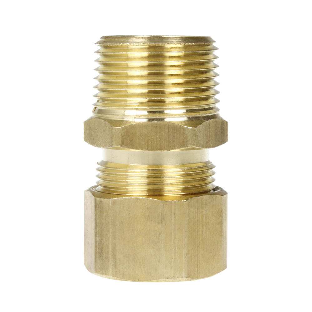  3/4" X 3/4" Tube OD X Male NPTF Compression Adapter Straight Solid Brass Fitting(Brass 3 4 X 3 4 Compression Adapter 68jj)