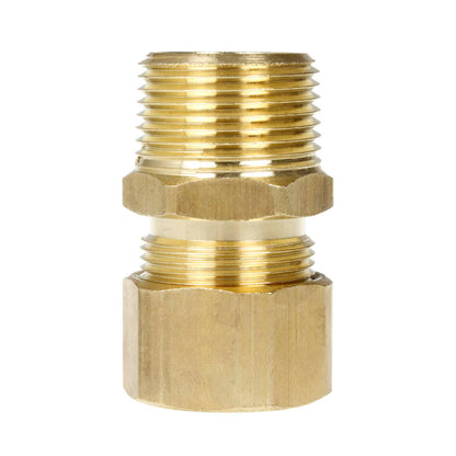  3/4" X 3/4" Tube OD X Male NPTF Compression Adapter Straight Solid Brass Fitting(Brass 3 4 X 3 4 Compression Adapter 68jj)