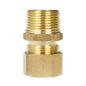  3/4" X 3/4" Tube OD X Male NPTF Compression Adapter Straight Solid Brass Fitting(Brass 3 4 X 3 4 Compression Adapter 68jj)