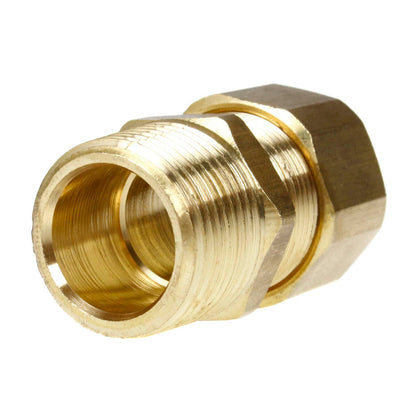  3/4" X 3/4" Tube OD X Male NPTF Compression Adapter Straight Solid Brass Fitting(Brass 3 4 X 3 4 Compression Adapter 68jj)