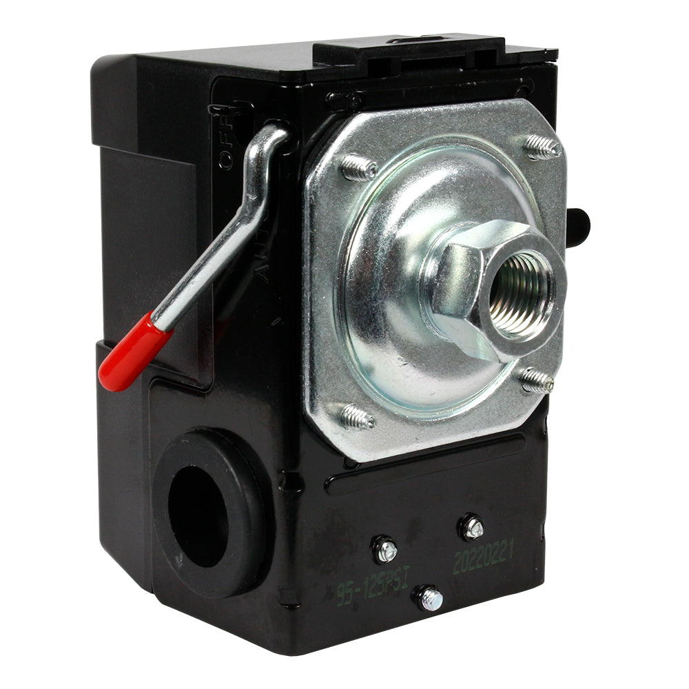  Single Port Air Compressor Pressure Switch Control Valve 95-125 PSI W/ Unloader(Single Port Air Compressor Pressure Switch Control Valve 95 125 Psi W Unloader)