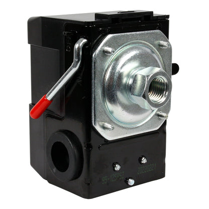  Single Port Air Compressor Pressure Switch Control Valve 95-125 PSI W/ Unloader(Single Port Air Compressor Pressure Switch Control Valve 95 125 Psi W Unloader)
