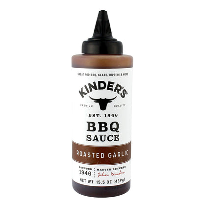  Kinder's Roasted Garlic BBQ Sauce Premium Handcrafted Gluten Free No HFCS 15.5oz(Kinders Roasted Garlic Bbq Sauce 15 5oz)