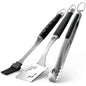  Napoleon Executive 3 Piece Tool Set Grilling Spatula Tongs Basting Brush 70036(Napoleon Executive 3 Piece Tool Set Grilling Accessories 70036)