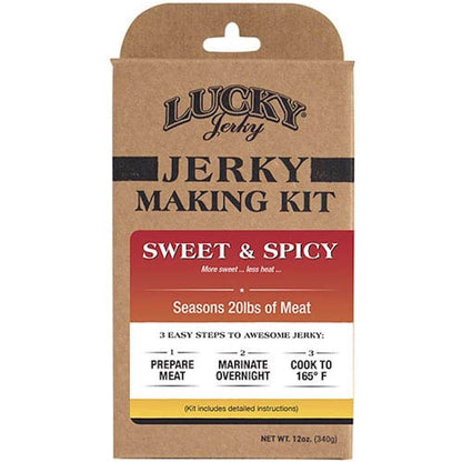  Lucky Jerky Sweet & Spicy Jerky Making Kit 12 Oz Box DIY For 20 Lbs Of Meat 7017(Lucky Jerky Sweet Spicy Diy Jerky Kit)