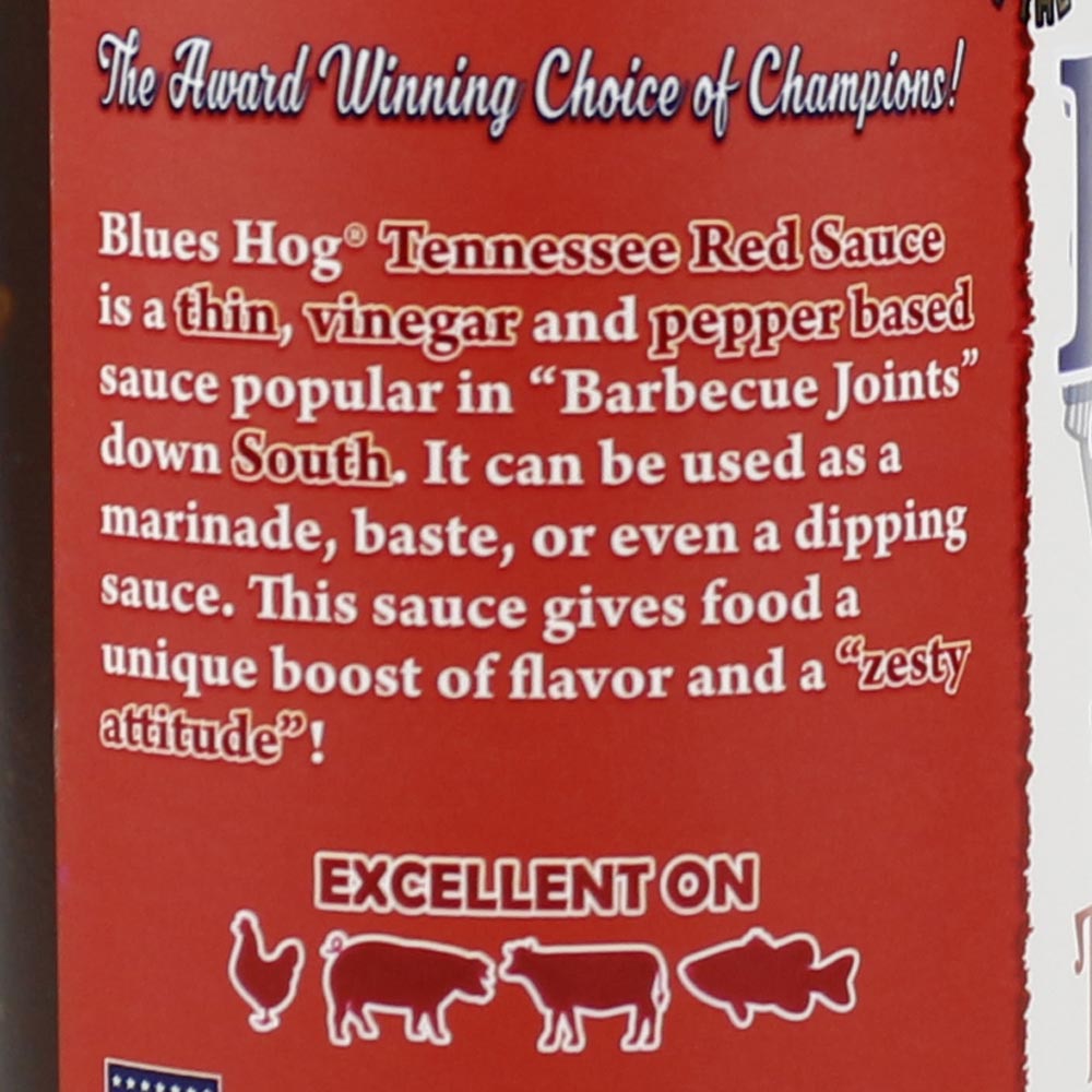  Blues Hog Tennessee Red BBQ Sauce Vinegar Pepper 23 Oz Squeeze Bottle(Blues Hog Tennessee Red Barbecue Sauce 23 Oz Squeeze Bottle Vinegar And Pepper Based Gluten Free)