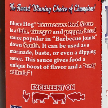  Blues Hog Tennessee Red BBQ Sauce Vinegar Pepper 23 Oz Squeeze Bottle(Blues Hog Tennessee Red Barbecue Sauce 23 Oz Squeeze Bottle Vinegar And Pepper Based Gluten Free)