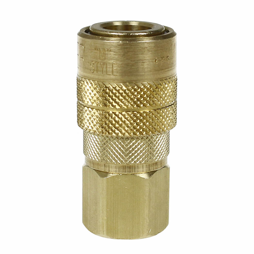  Milton 1/4" FNPT Female M-Style KWIK-CHANGE Coupler Brass 300 PSI Maximum 715BK(M Style Quick Coupler 1 4 Fnpt Milton 715bk)