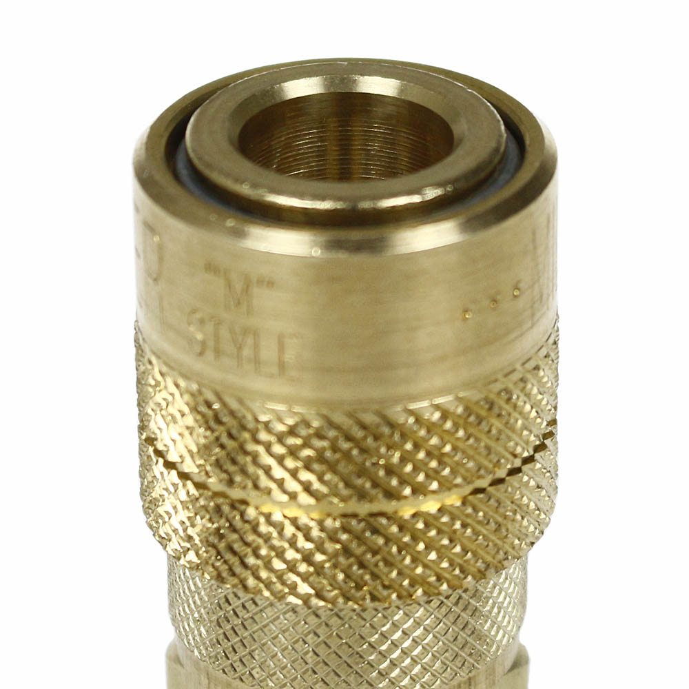  Milton 1/4" FNPT Female M-Style KWIK-CHANGE Coupler Brass 300 PSI Maximum 715BK(M Style Quick Coupler 1 4 Fnpt Milton 715bk)