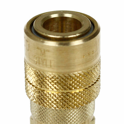  Milton 1/4" FNPT Female M-Style KWIK-CHANGE Coupler Brass 300 PSI Maximum 715BK(M Style Quick Coupler 1 4 Fnpt Milton 715bk)