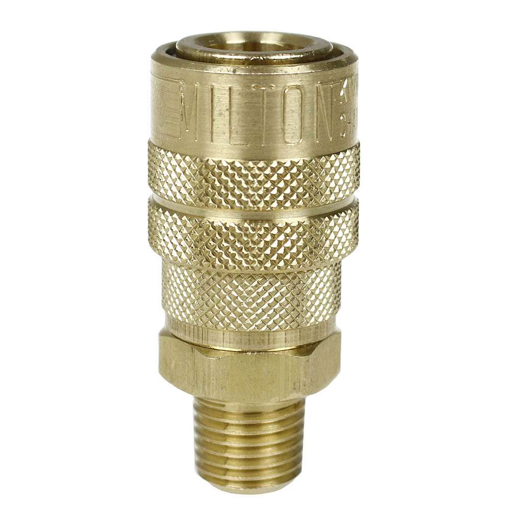  Milton 1/4" MNPT Male M-Style KWIK-CHANGE Coupler Brass 300 PSI Maximum 716BK(1 4 Mnpt Male M Style Kwik Change Coupler Brass Milton 716bk)