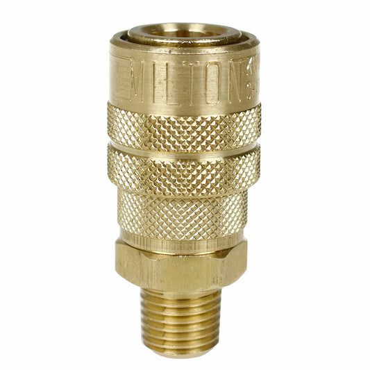  Milton 1/4" MNPT Male M-Style KWIK-CHANGE Coupler Brass 300 PSI Maximum 716BK(1 4 Mnpt Male M Style Kwik Change Coupler Brass Milton 716bk)