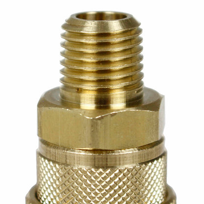 Milton 1/4" MNPT Male M-Style KWIK-CHANGE Coupler Brass 300 PSI Maximum 716BK(1 4 Mnpt Male M Style Kwik Change Coupler Brass Milton 716bk)