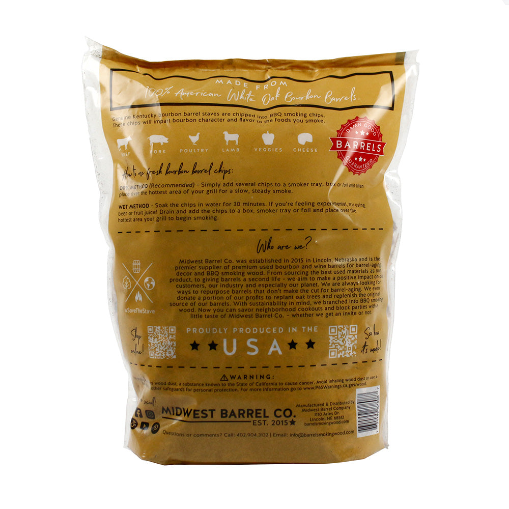  Midwest Barrel Company Genuine Bourbon Barrel BBQ Smoking Wood Chips(Midwest Barrel Company Genuine Bourbon Barrel Bbq Smoking Wood Chips)
