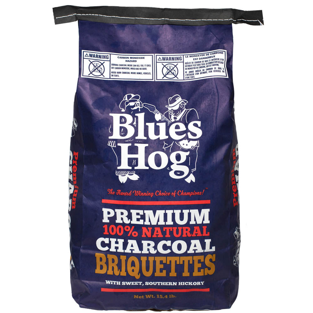  Blues Hog Premium Charcoal Briquettes Southern Hickory 100% Natural 15.4 Lb Bag(Blues Hog Premium Charcoal Briquettes Sweet Southern Hickory 100 Natural 15 4 Lbs)