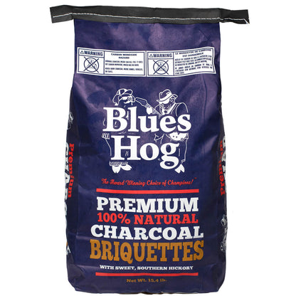  Blues Hog Premium Charcoal Briquettes Southern Hickory 100% Natural 15.4 Lb Bag(Blues Hog Premium Charcoal Briquettes Sweet Southern Hickory 100 Natural 15 4 Lbs)