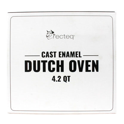  Recteq 4.2 QT Dutch Oven Enameled Cast Iron Ceramic Coated(Recteq Dutch Oven Small)