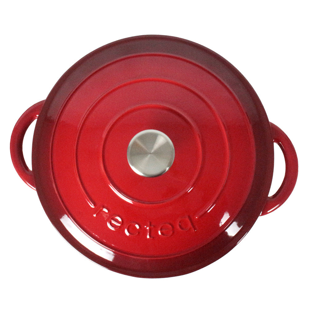  Recteq 6.8 QT Large Dutch Oven Enameled Cast Iron Ceramic Coated(Recteq Dutch Oven Large)