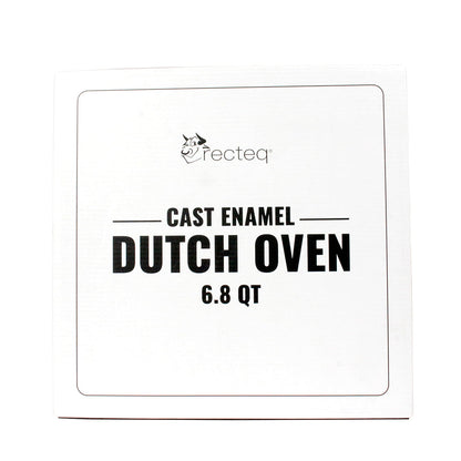  Recteq 6.8 QT Large Dutch Oven Enameled Cast Iron Ceramic Coated(Recteq Dutch Oven Large)