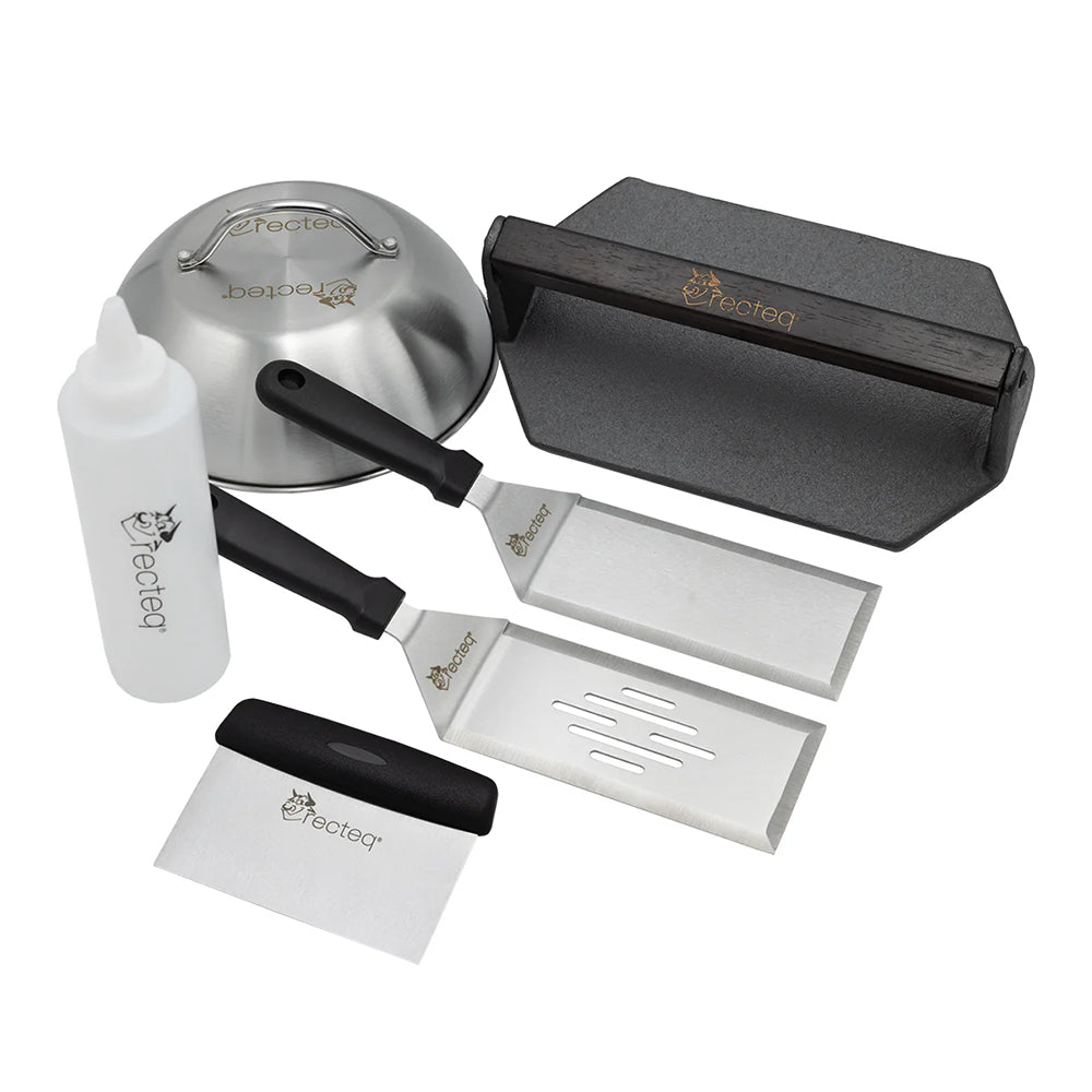  Recteq SmokeStone 600 Griddle Accessory Kit 6 Piece BBQ Tool Set Stainless Steel(Recteq Smokestone Accesory Kit)