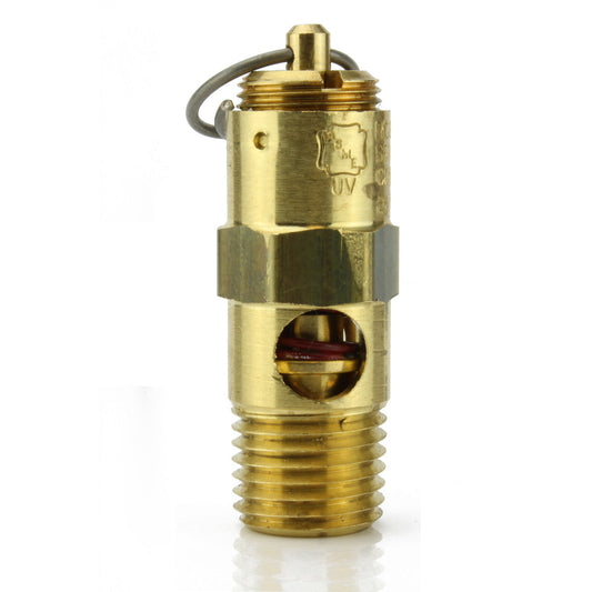  190 PSI 1/4" Male NPT Air Compressor Pressure Relief Safety Pop Off Valve Solid Brass(190 Psi 1 4 Male Npt Air Compressor Pressure Relief Safety Pop Off Valve Solid Brass)