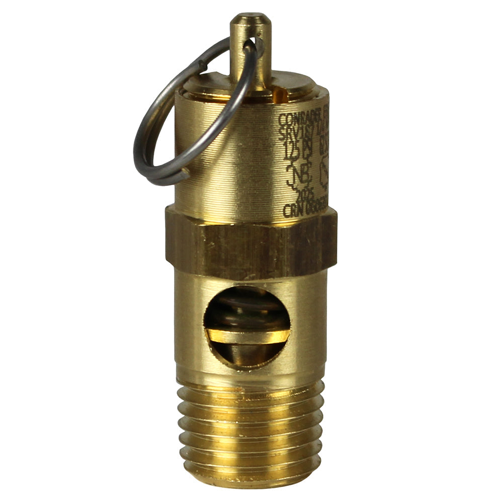  125 PSI 1/4" Male NPT Air Compressor Pressure Relief Safety Pop Off Valve Solid Brass(125 Psi 1 4 Male Npt Air Compressor Pressure Relief Safety Pop Off Valve Solid Brass)