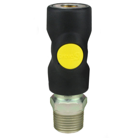  Prevost ASI061253 High Flow Safety Air Plug Coupler 1/2" MNPT(Prevost Aro Style Safety Air Plug Coupler Asi061253 1 2 Mnpt Male Prevo S1 New)