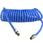  Premium 1/4" X 15' Air Compressor Coil Hose Coiled Polyurethane With Swivel Ends Blue(Premium 1 4 X 15 Air Compressor Coil Hose Coiled Polyurethane With Swivel Ends Blue)