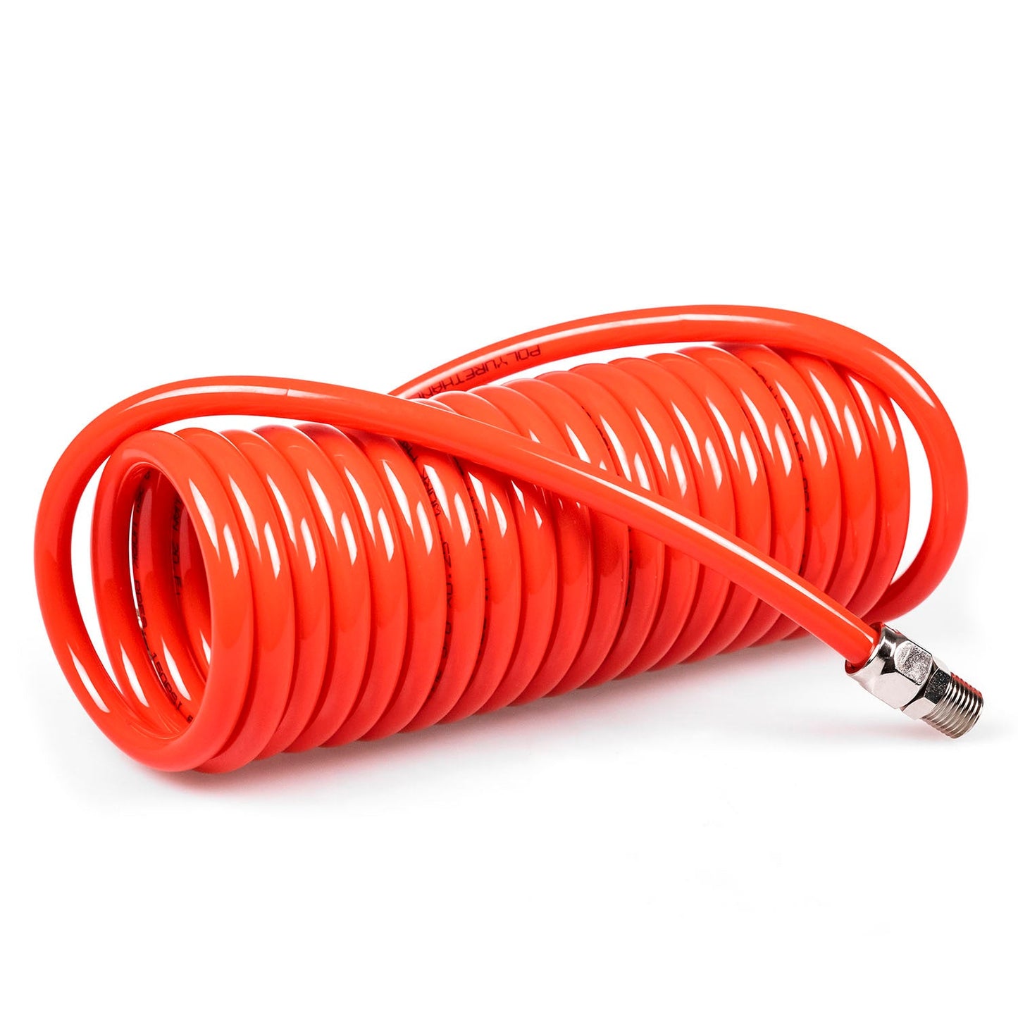  Premium 1/4" X 15' Air Compressor Coil Hose Polyurethane Coiled Swivel End Red(Premium 1 4 X 15 Air Compressor Coil Hose Polyurethane Coiled Swivel End Red)