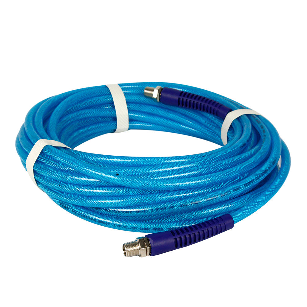  1/4 Inch Polyurethane Air Hose 1/4 Inch Male NPT Fittings 200 PSI 50 Feet Blue(1 4 X 50 Polyurethane Air Hose)