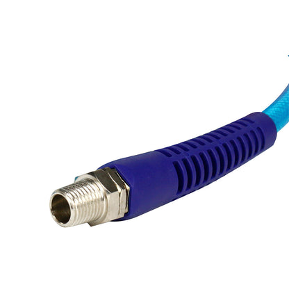  1/4 Inch Polyurethane Air Hose 1/4 Inch Male NPT Fittings 200 PSI 50 Feet Blue(1 4 X 50 Polyurethane Air Hose)