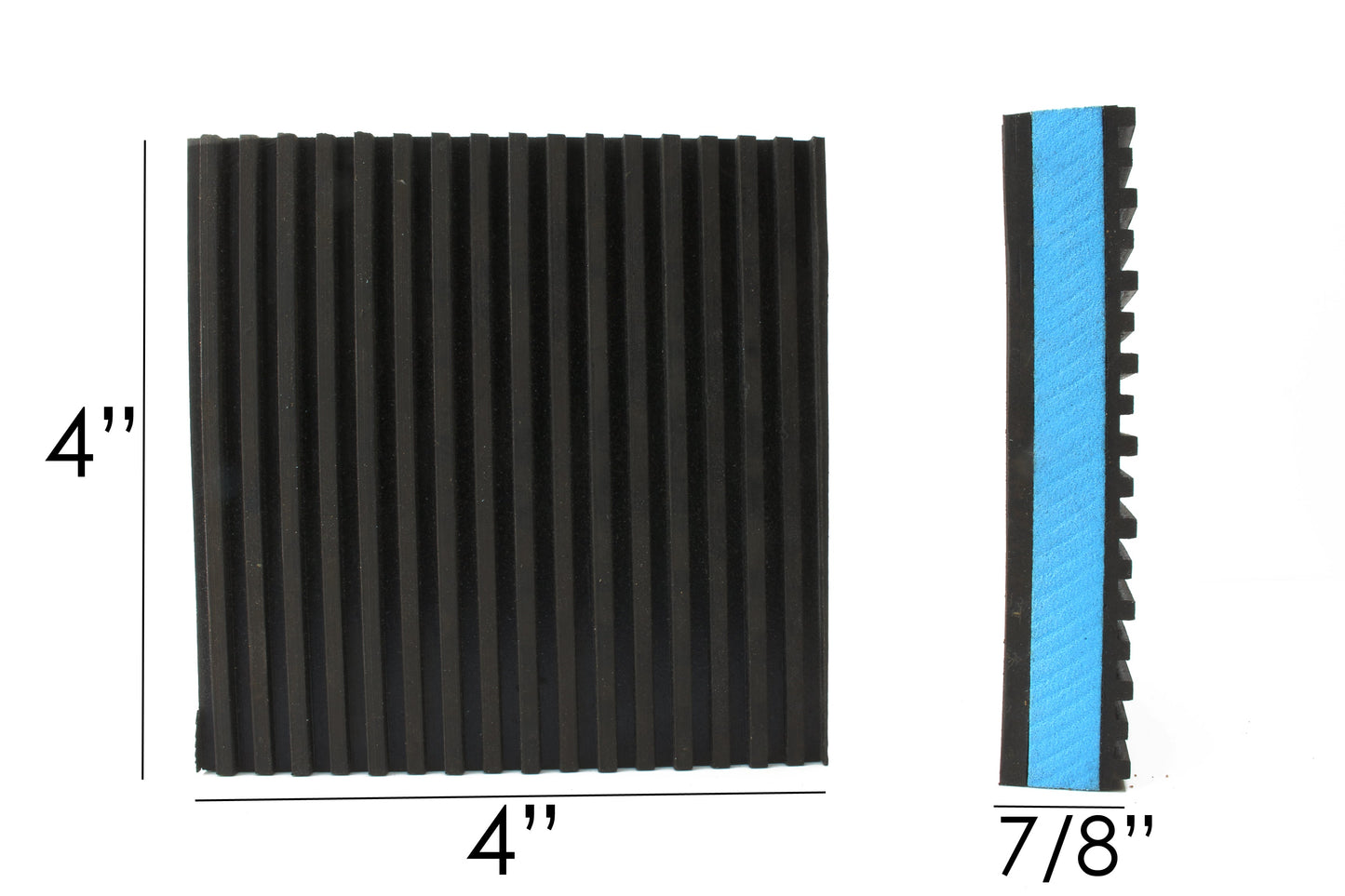  One Industrial Anti Vibration Pad 4" X 4" X 7/8" Thick Blue Composite Center B44(One New Industrial Anti Vibration Pad 4 X 4 X 7 8 Thick Blue Composite Center)
