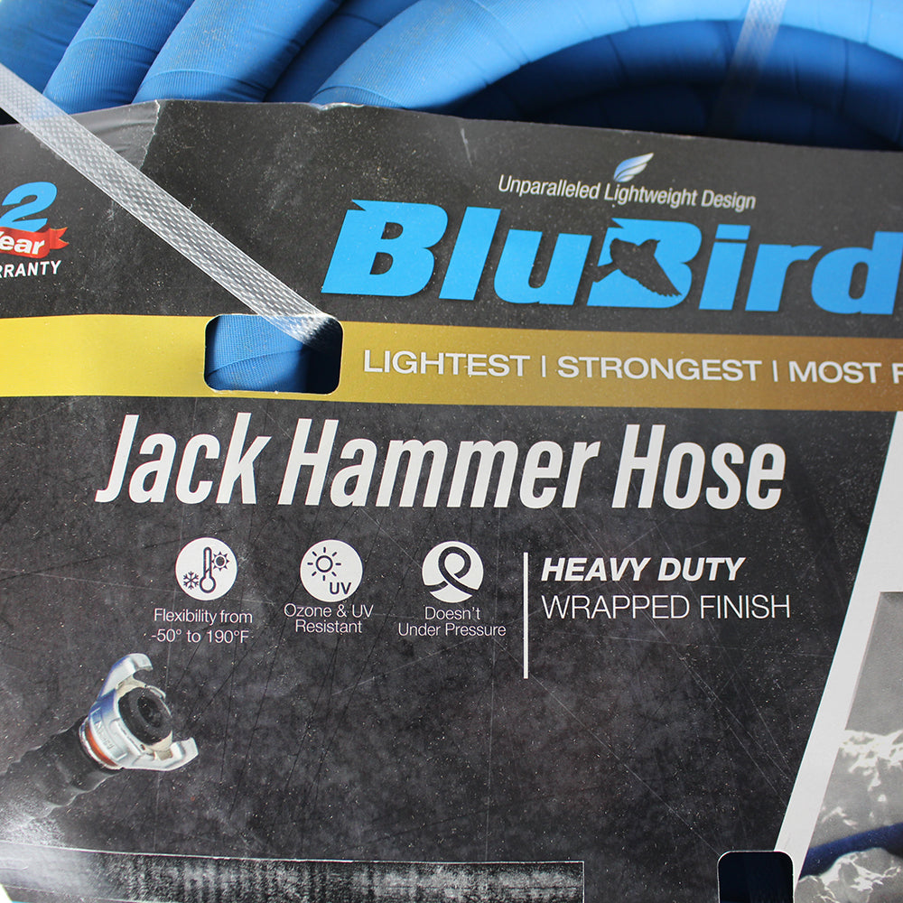  BluBird Pro Rubber Jack Hammer Air Hose Assembly 3/4" X 100' BBPROJH34100(Blubird Pro Rubber Jack Hammer Air Hose Assembly 3 4 X 100)