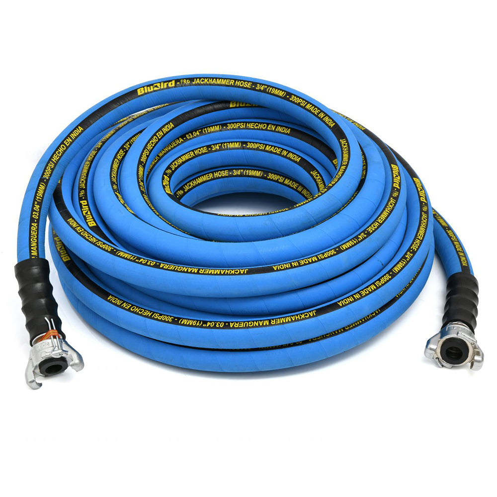  BluBird Pro Rubber Jack Hammer Air Hose Assembly 3/4" X 100' BBPROJH34100(Blubird Pro Rubber Jack Hammer Air Hose Assembly 3 4 X 100)