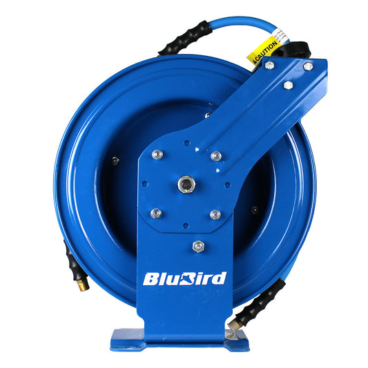  BluBird 3/8" X 50' Rubber Air Hose Reel Dual Arm Assembly BBRDA3850(Blubird Rubber Air Hose Reel Dual Arm Assembly 3 8 X 50)