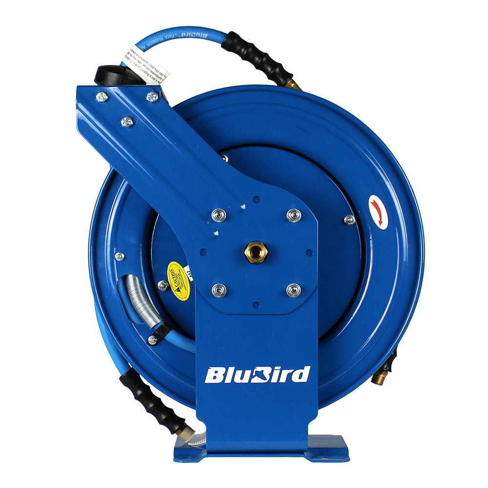  BluBird 3/8" X 50' Rubber Air Hose Reel Dual Arm Assembly BBRDA3850(Blubird Rubber Air Hose Reel Dual Arm Assembly 3 8 X 50)