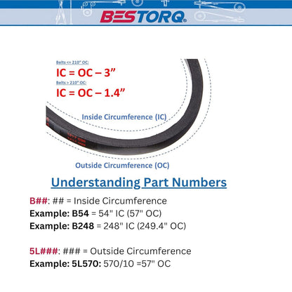  V Belt 5L305 / B27.5 Replacement 5/8" X 30.5" Industrial & Lawn Mower Heavy Duty(V Belt 5l305 B27 5 Replacement 5 8 X 30 5 Industrial Lawn Mower Heavy Duty)