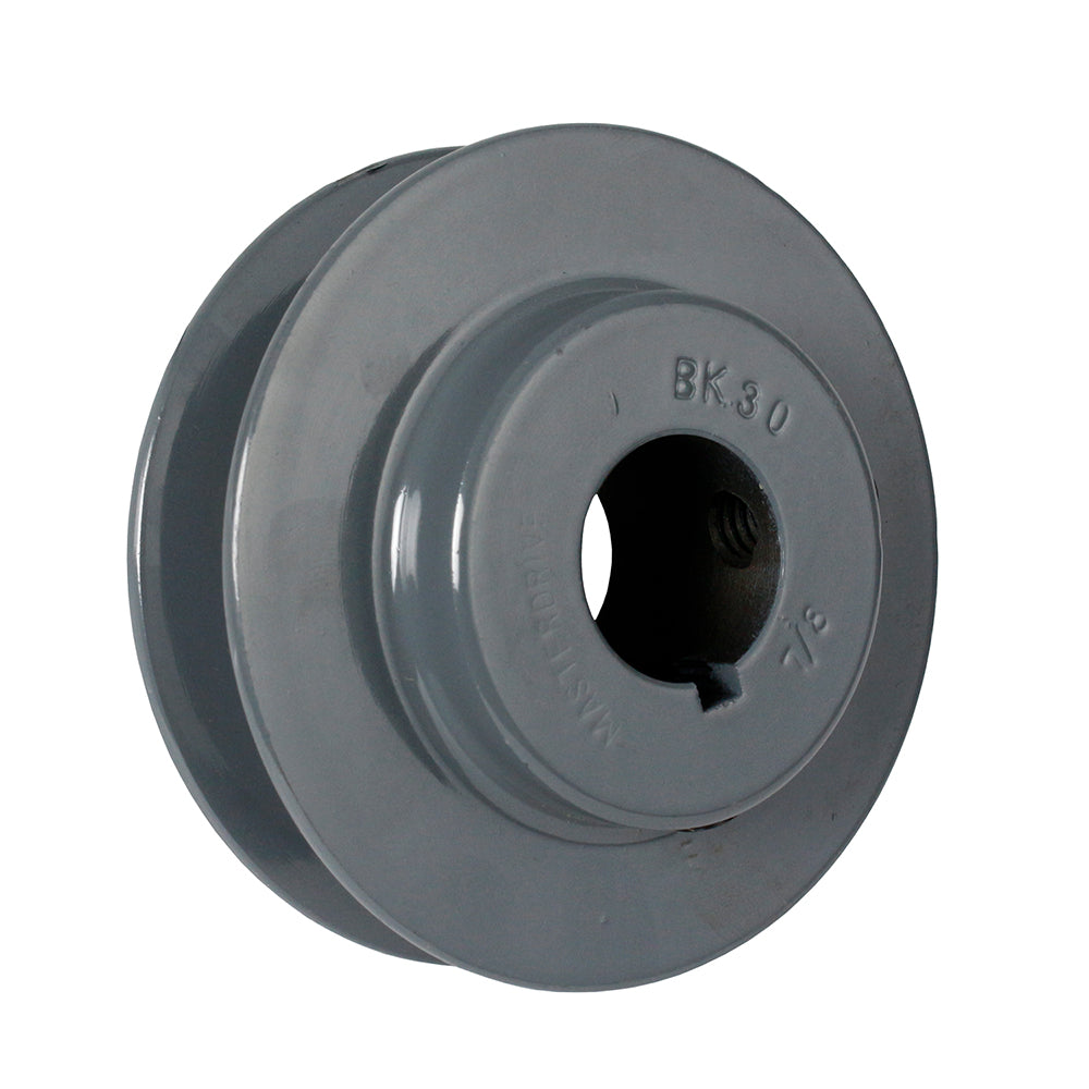  Cast Iron 3.15" Single Groove V Belt Sheave B Section 7/8" Shaft Pulley BK30-7/8(Cast Iron 3 15 Single Groove V Belt Sheave B Section 7 8 Shaft Pulley Bk30 7 8)