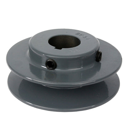  Cast Iron 3.15" Single Groove V Belt Sheave B Section 7/8" Shaft Pulley BK30-7/8(Cast Iron 3 15 Single Groove V Belt Sheave B Section 7 8 Shaft Pulley Bk30 7 8)
