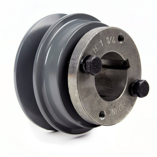  Cast Iron 3.15" Single Groove Belt B Section 5L Pulley With 1-1/4" Sheave Bushing(Cast Iron 3 15 Single Groove Belt B Section 5l Pulley With 1 1 4 Sheave Bushing)