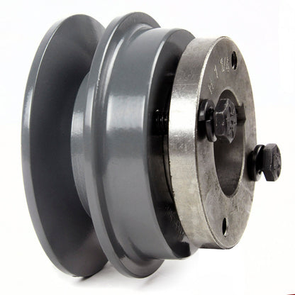  Cast Iron 3.15" Single Groove Belt B Section 5L Pulley With 1-1/4" Sheave Bushing(Cast Iron 3 15 Single Groove Belt B Section 5l Pulley With 1 1 4 Sheave Bushing)