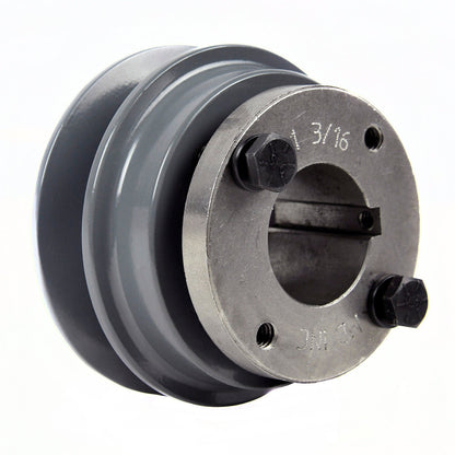  Cast Iron 3.15" Single Groove Belt B Section 5L Pulley W/ 1-3/16" Sheave Bushing(Cast Iron 3 15 Single Groove Belt B Section 5l Pulley W 1 3 16 Sheave Bushing)